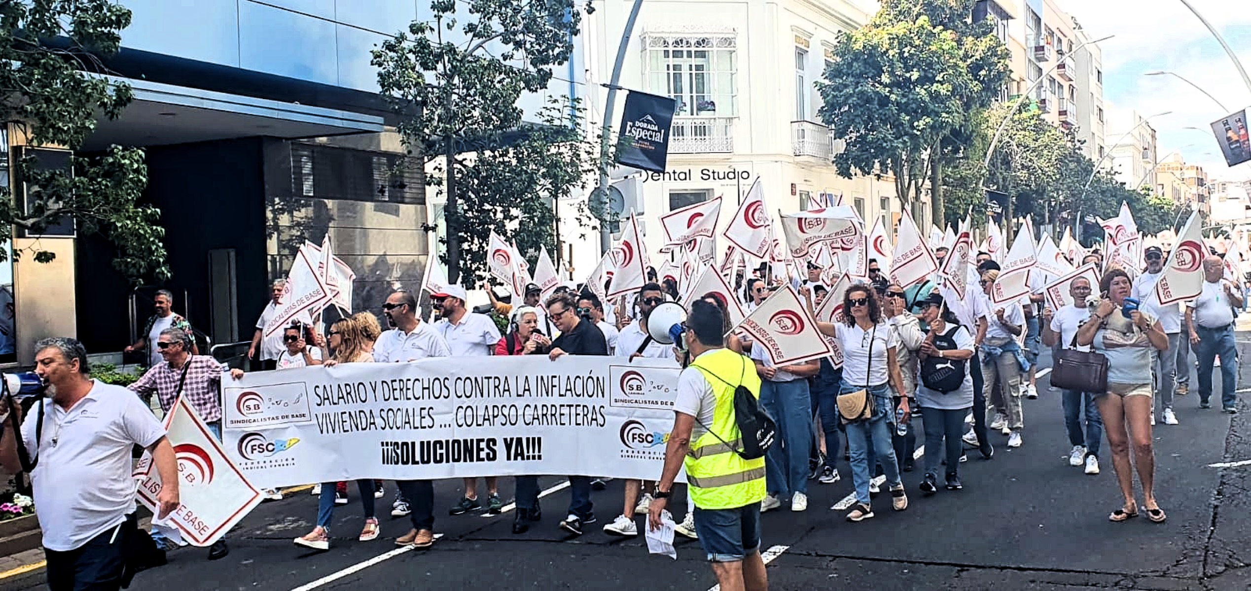 Una manifestación anterior de SB por el 1 de Mayo.//Cedida