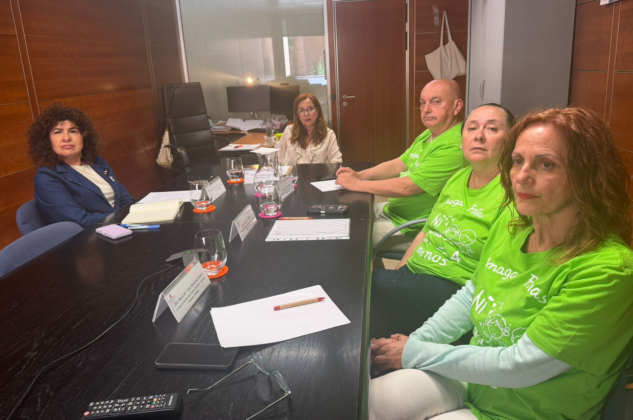 La reunión en la Diputación del Común.//Cedida