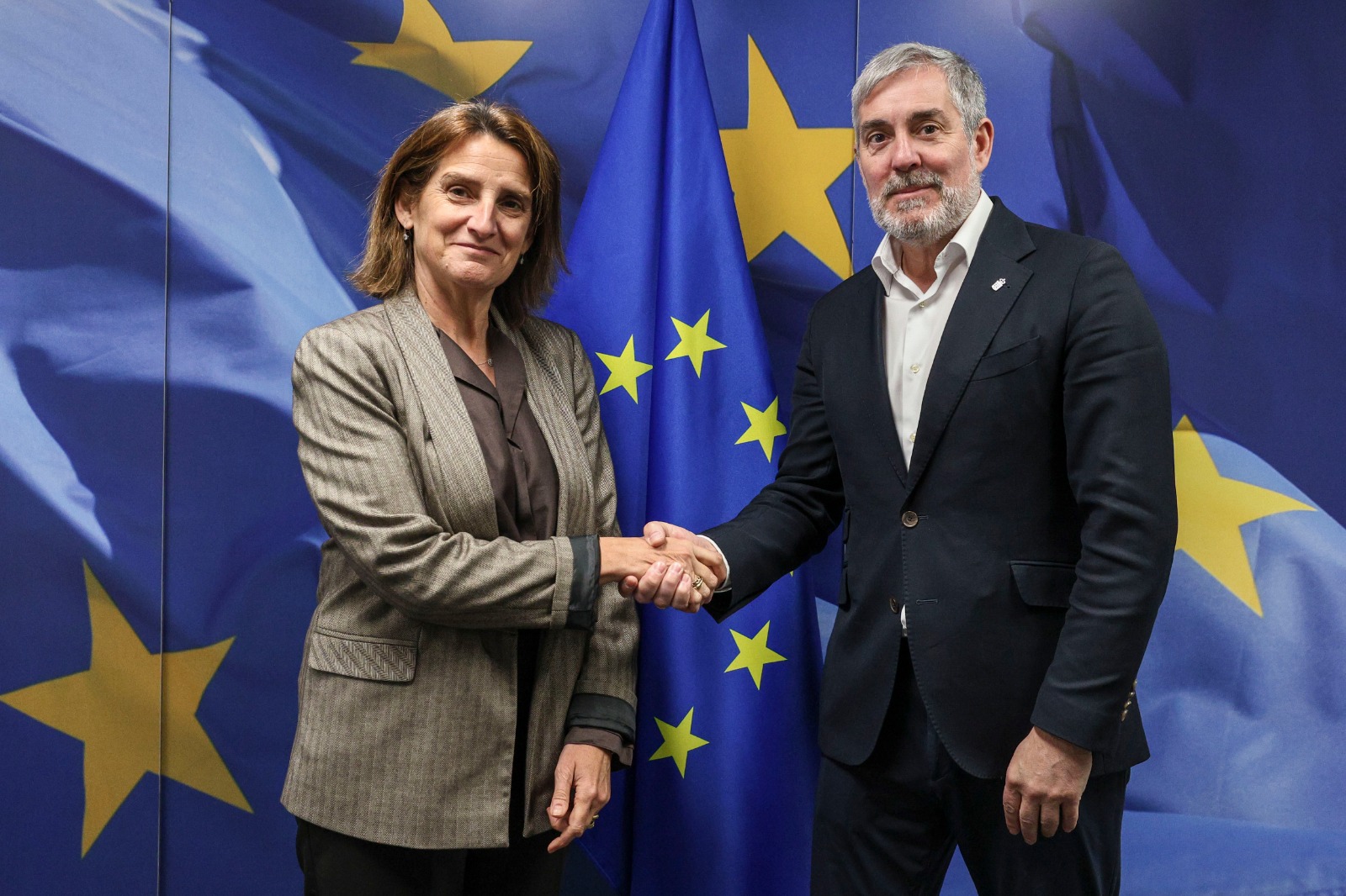 Teresa Ribera y Fernando Clavijo.//Cedida