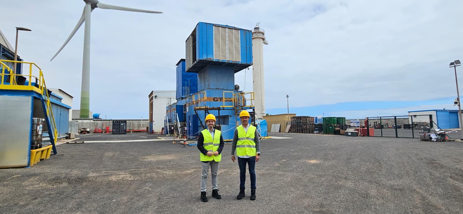 Mariano Hernández Zapata  ha asistido al inicio del desmantelamiento de la primera turbina de la central térmica de El Charco (Las Salinas)//Cedida
